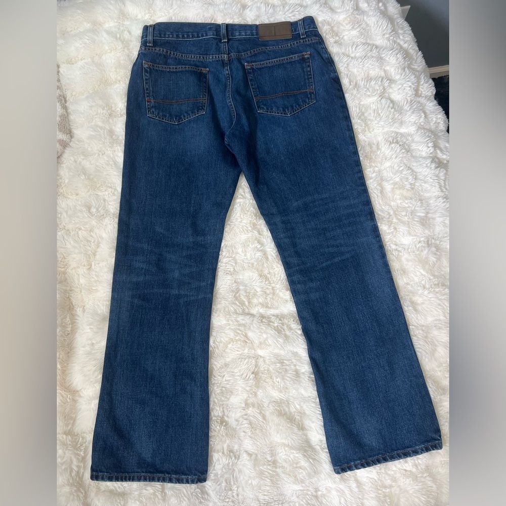 Tommy Hilfiger Dark Blue Denim Bootcut Jeans W34 L32(30) - Picture 4 of 13